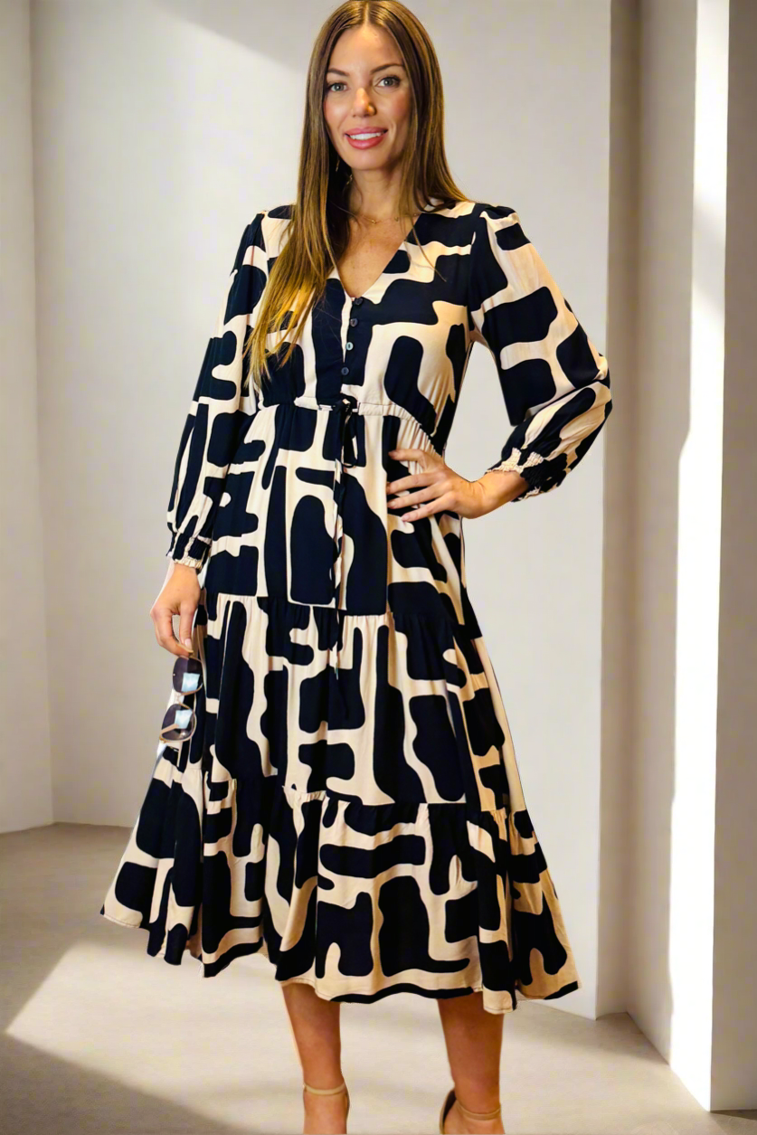 Nelly Navy and Cream New Print