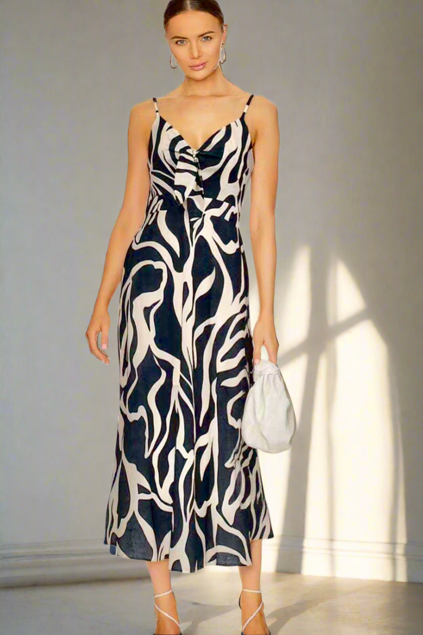 Arlie Black Multi Print Dress