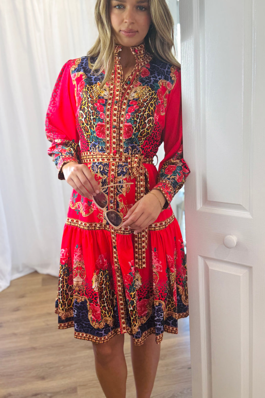 Catalina Red Multi Print Dress