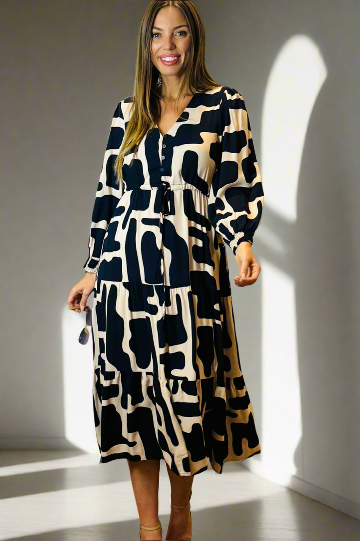 Nelly Navy and Cream New Print