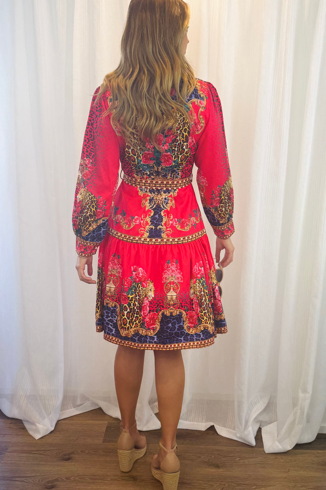 Catalina Red Multi Print Dress