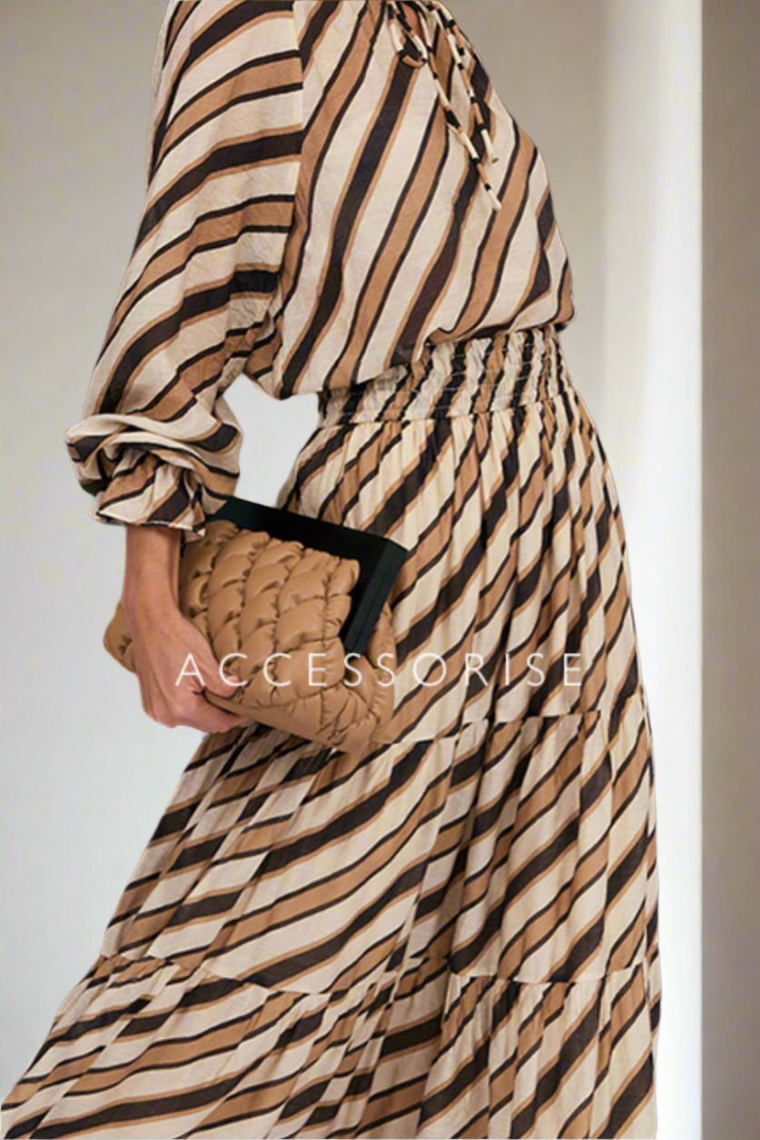 New Arrival - Lola Quilted Tan Bag