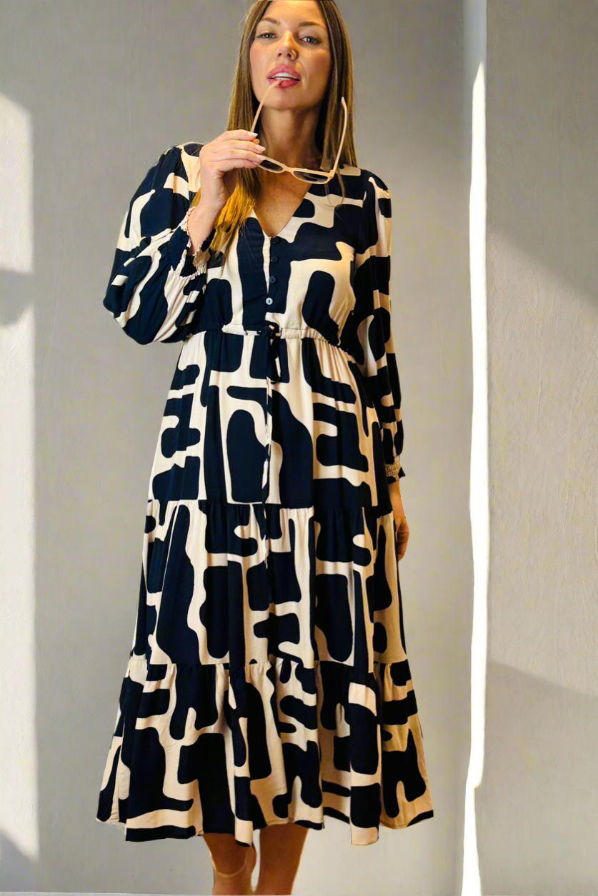 Nelly Navy and Cream New Print