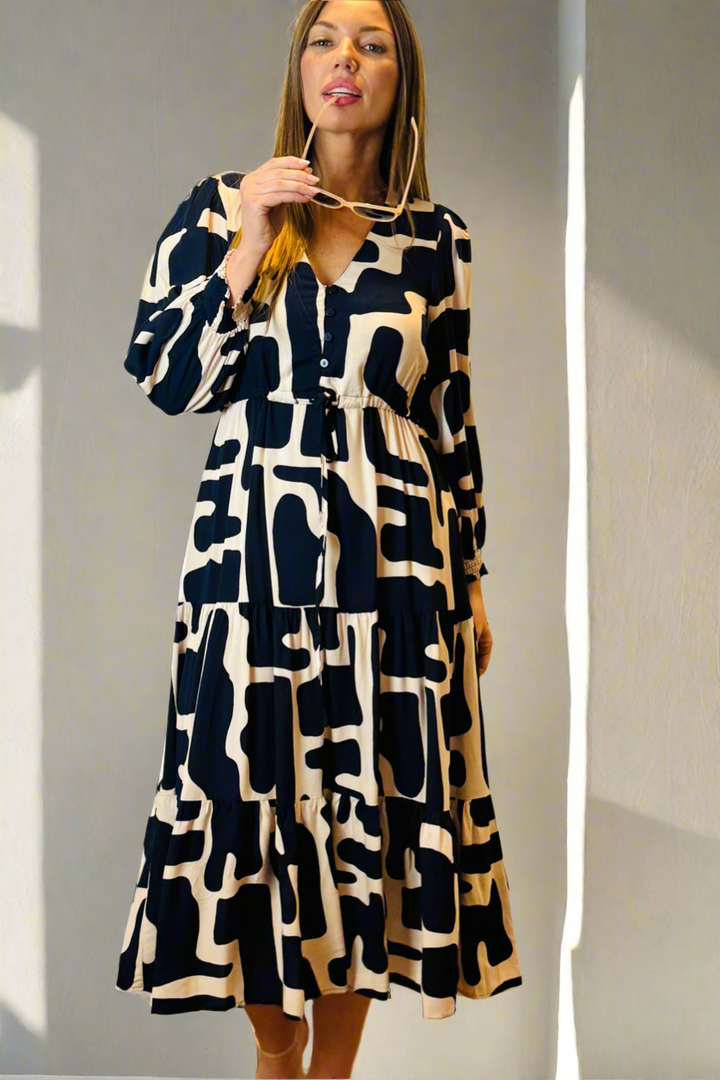 Nelly Navy and Cream New Print