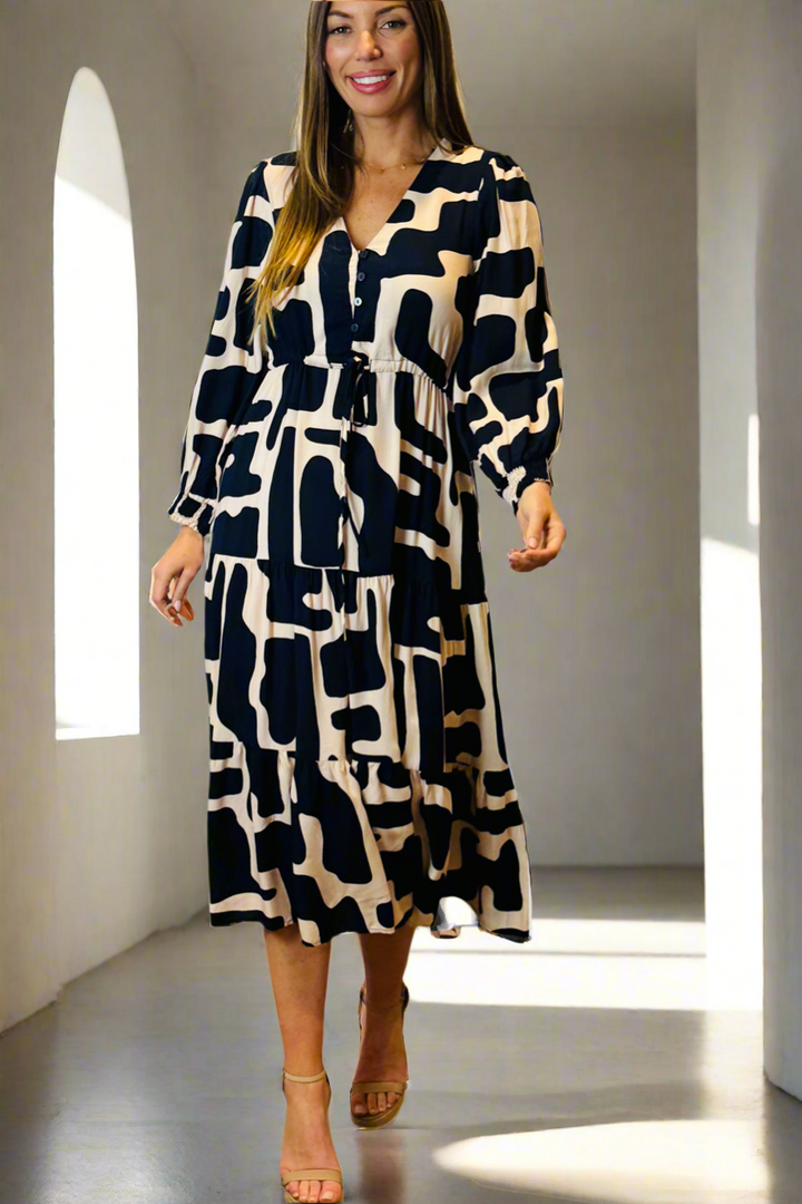 Nelly Navy and Cream New Print