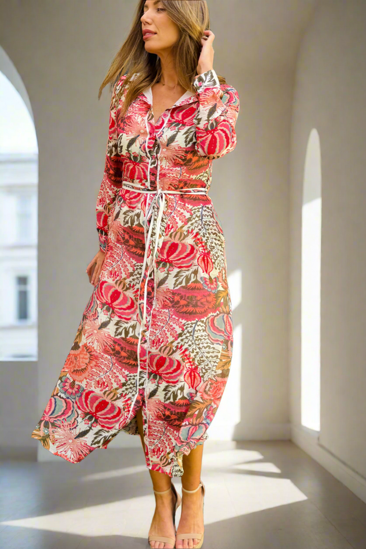 New Arrival- Leah Floral Dress in Long Sleeve