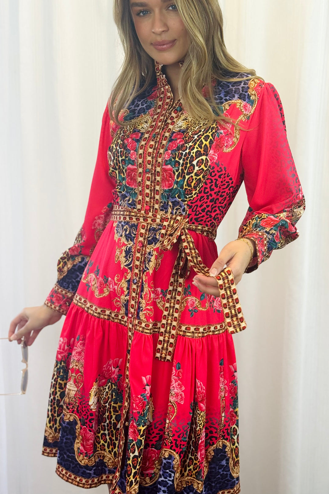 Catalina Red Multi Print Dress
