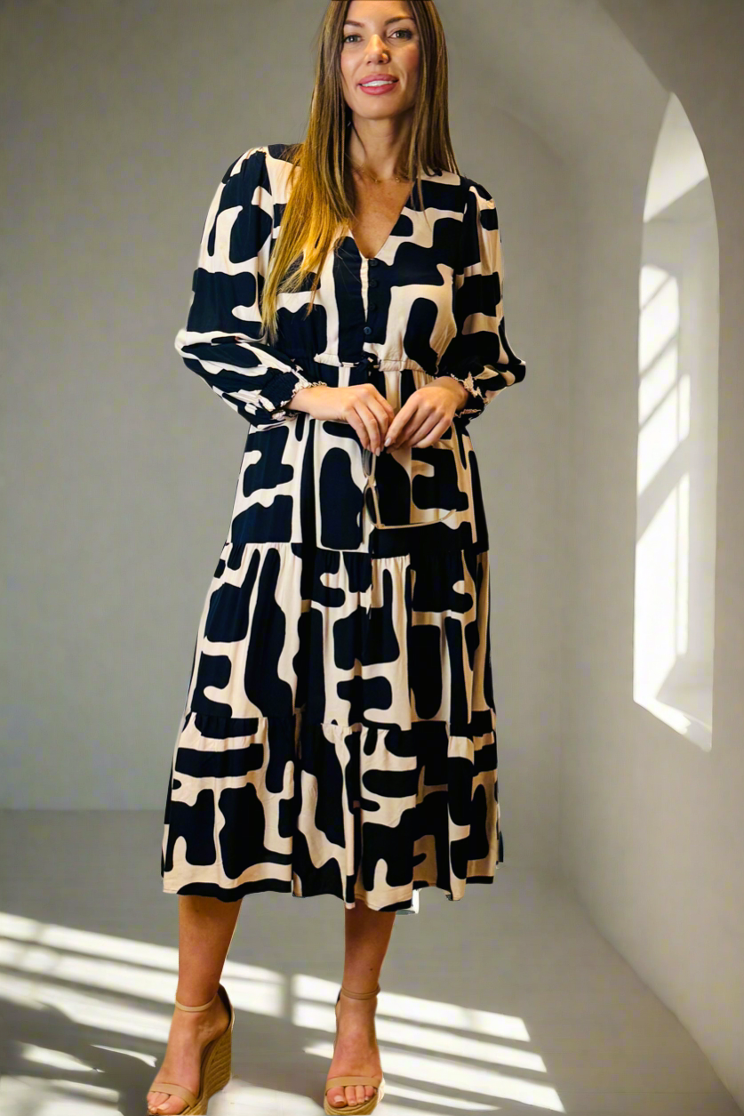 Nelly Navy and Cream New Print