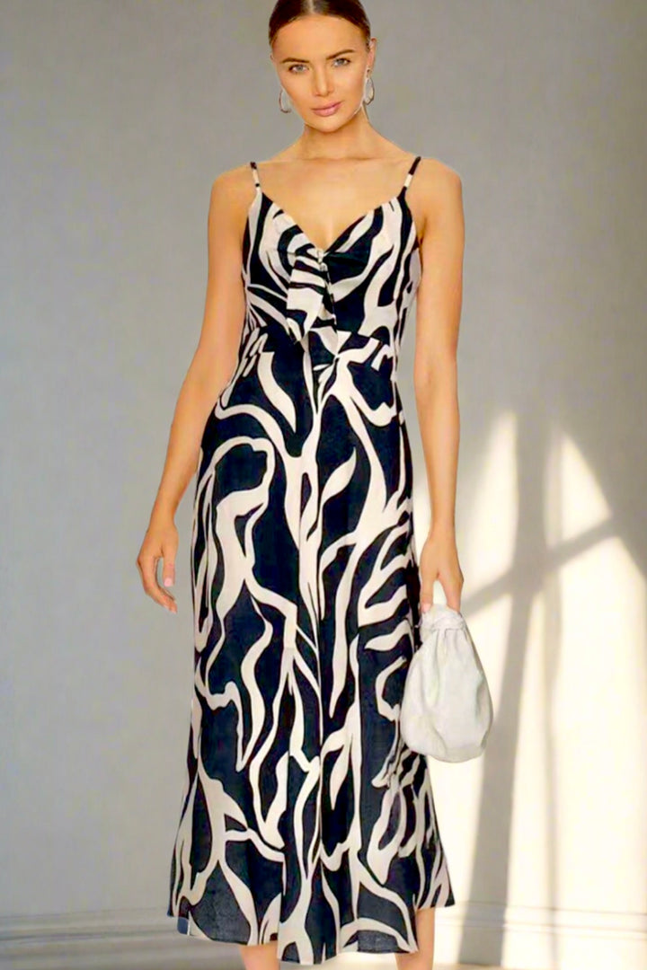 Arlie Black Multi Print Dress