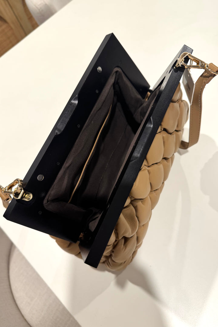 New Arrival - Lola Quilted Tan Bag