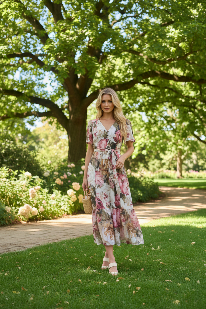 Abbey Floral Midi Dress