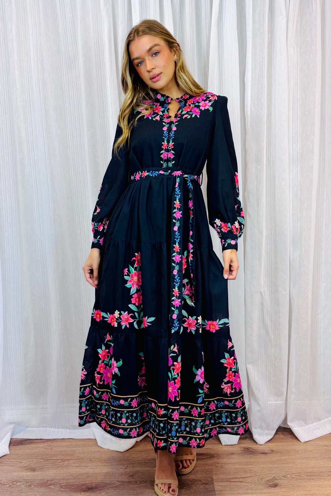 Scarlet Black Floral Print Dress