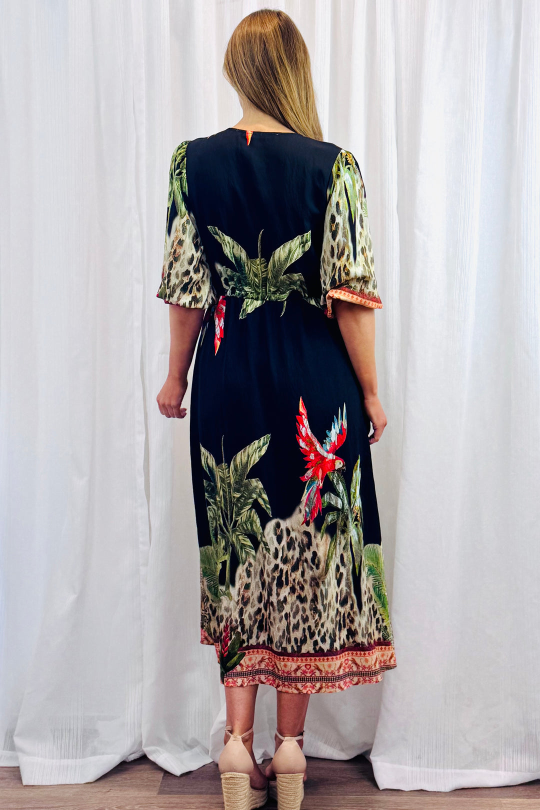 Martini Black Multi Print Dress