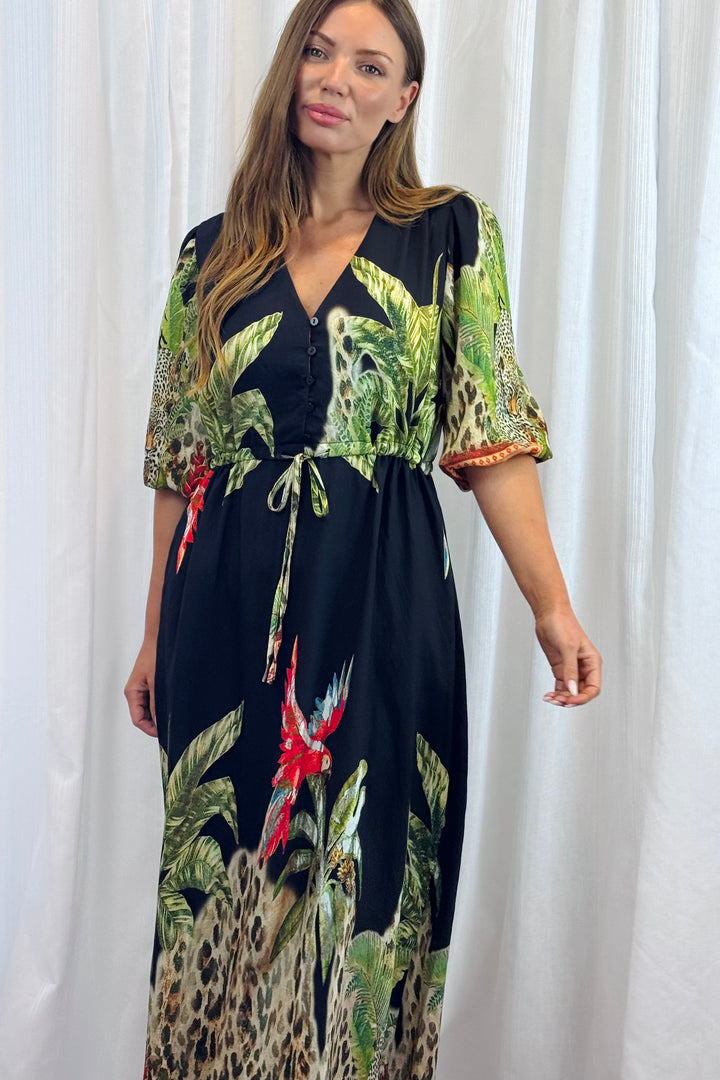 Martini Black Multi Print Dress