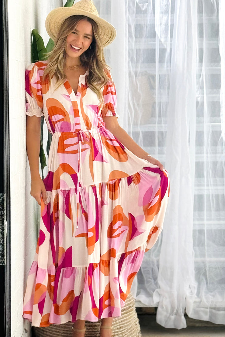 Skyla Midi Print Dress