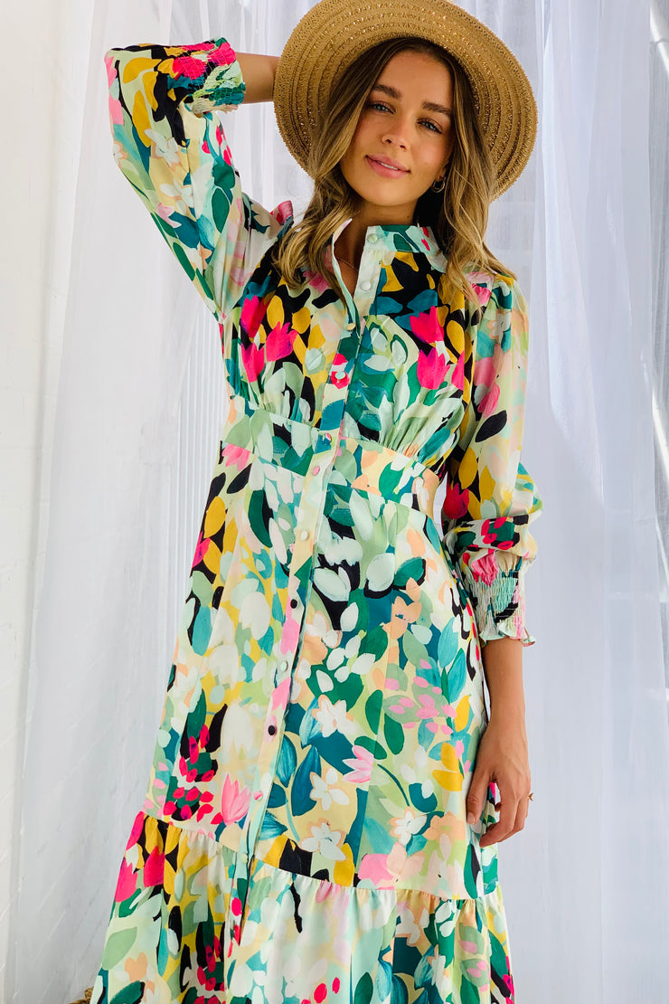 Ivy shirt Dress in Floral Print