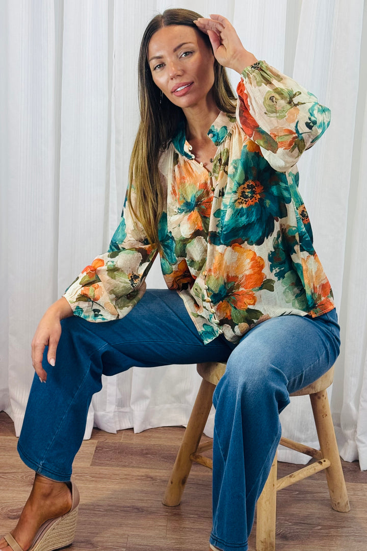 Georgia Multi Print Top