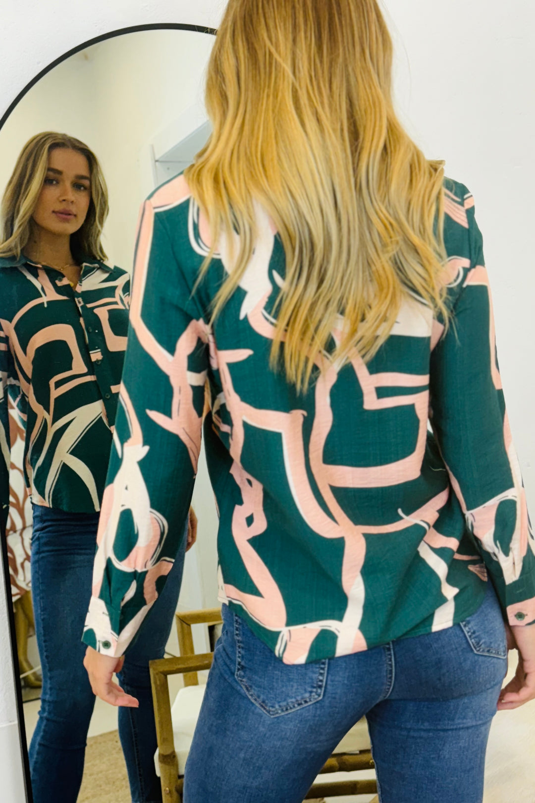 Luana Shirt in Green Print