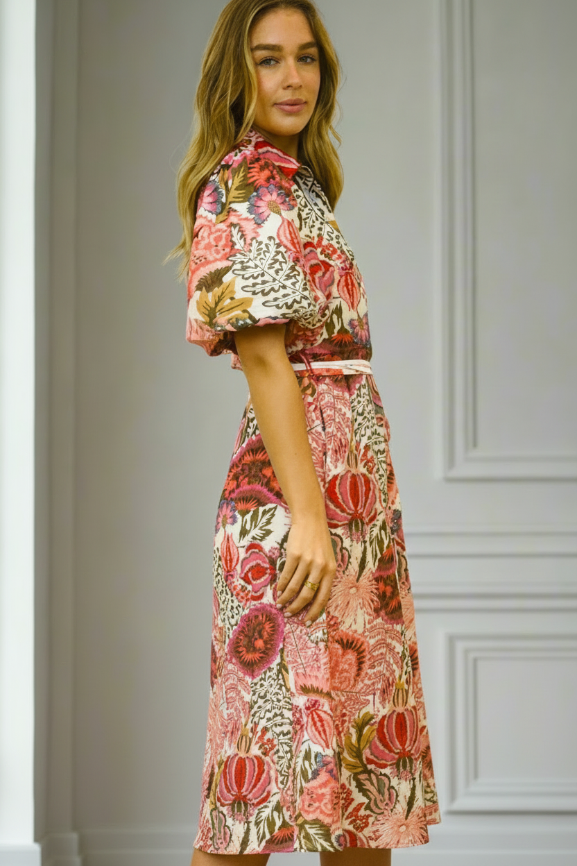 Leah Floral Print  Dress