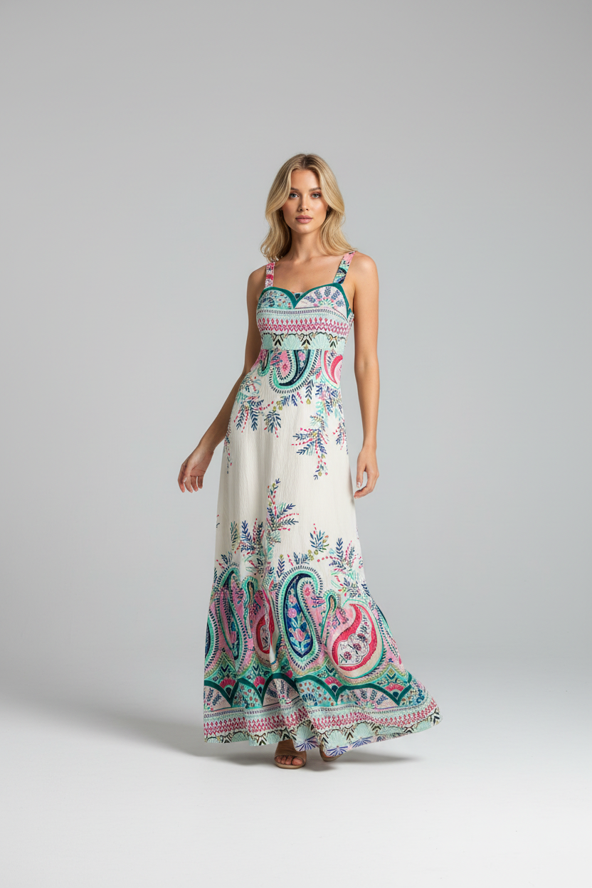 Positano In New Off White Multi Print