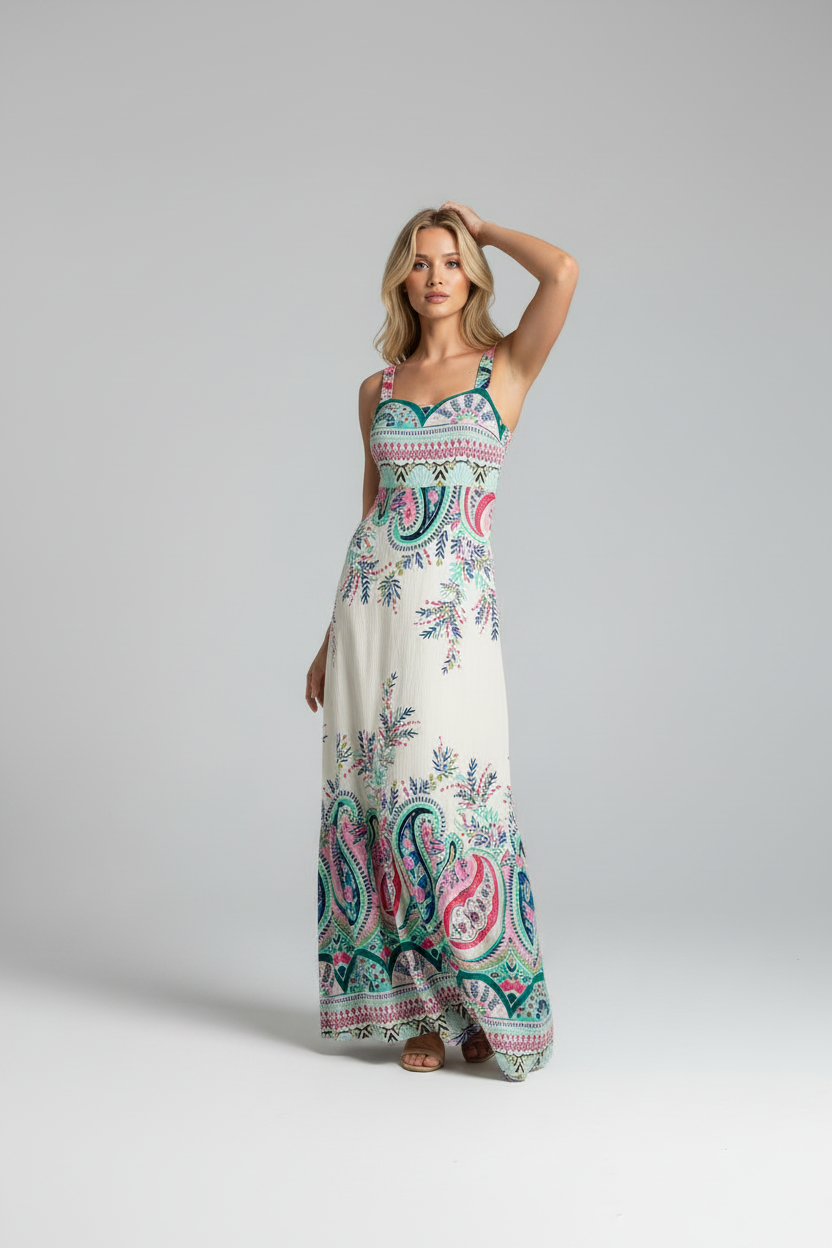 Positano In New Off White Multi Print
