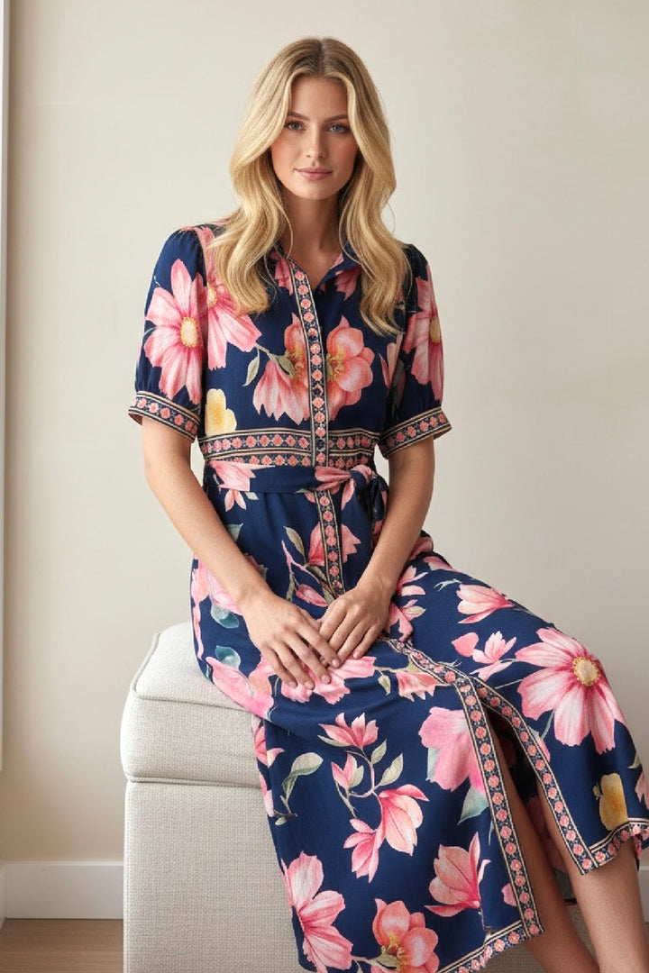 Natalia Navy Floral Maxi