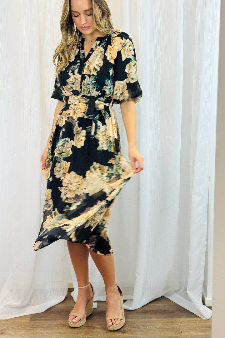 Stella Floral Print Midi Dress