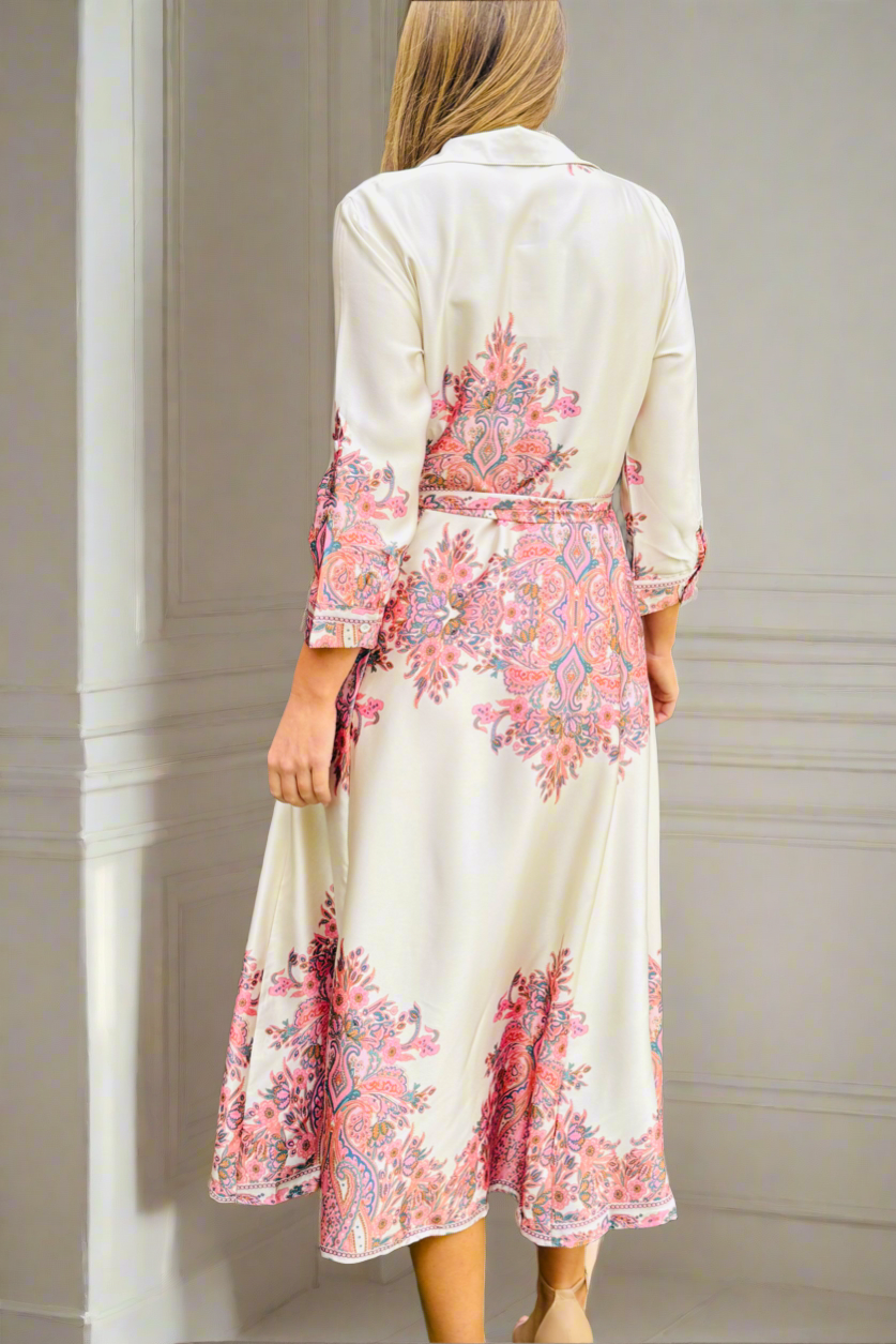 Madeline Midi Dress in Off White