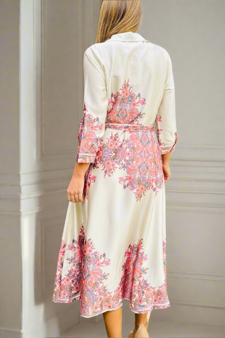 Madeline Midi Dress in Off White