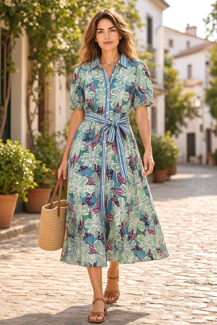 Khloe Floral In Green Print
