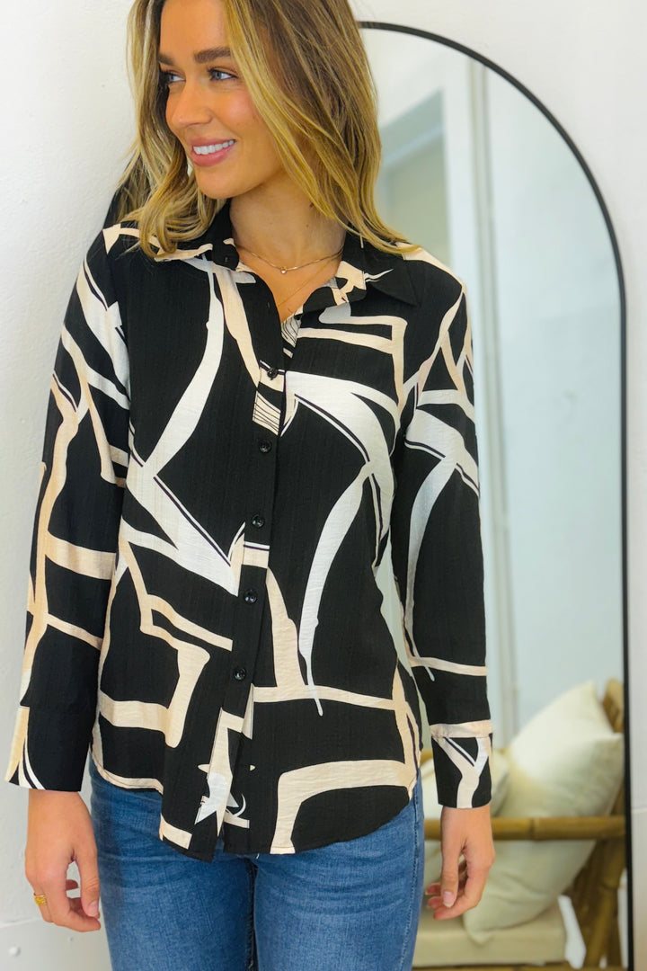 Luana Shirt in Black Print