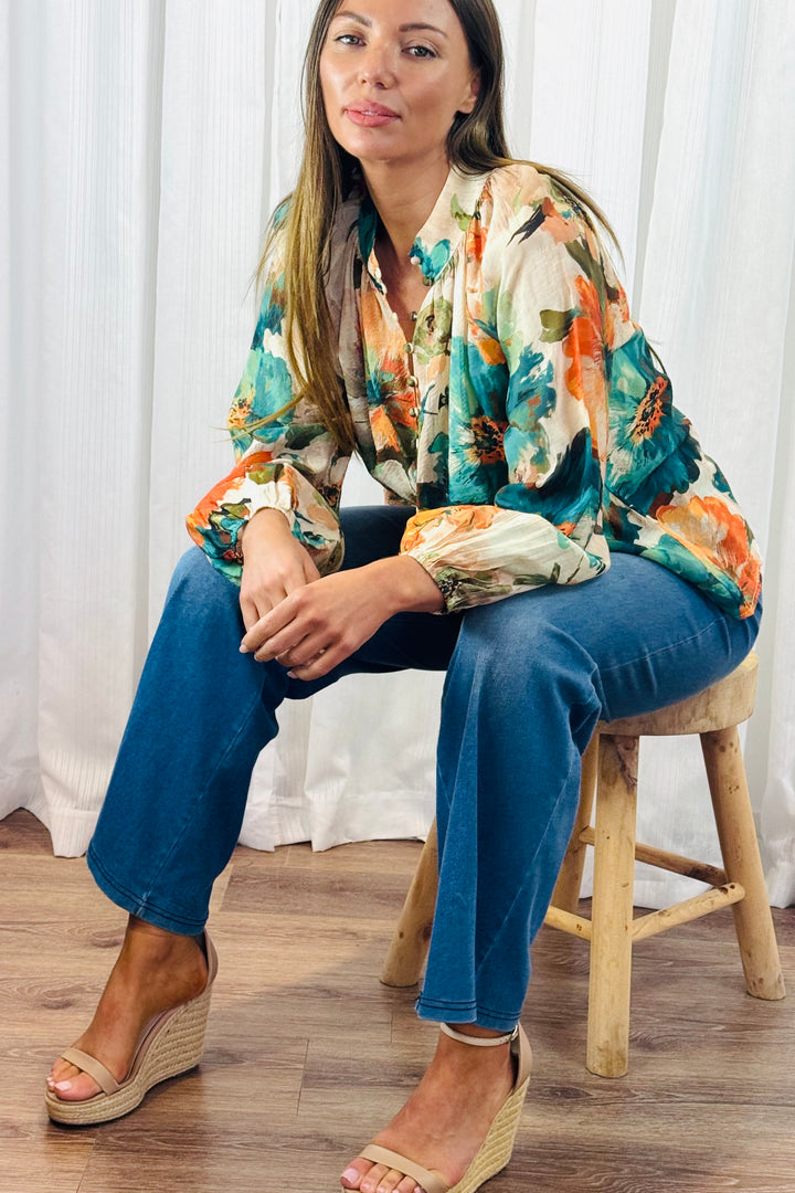 Georgia Multi Print Top