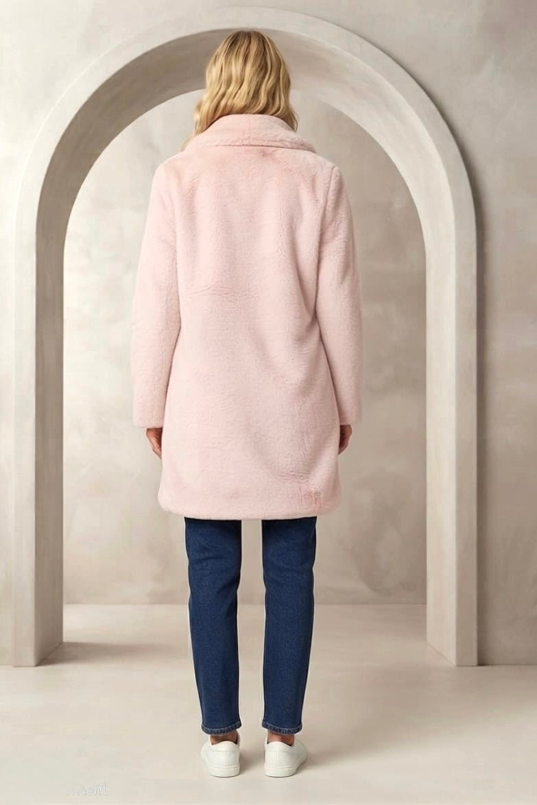 Bianca Faux Fur Jacket in Pink