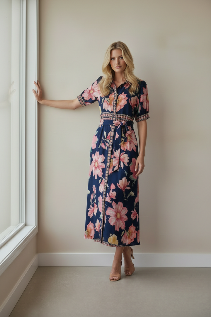 Natalia Navy Floral Maxi