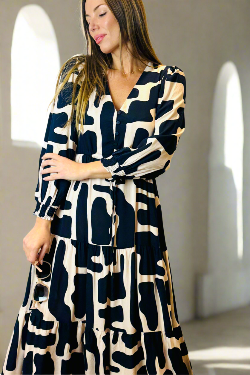 Nelly Navy and Cream New Print