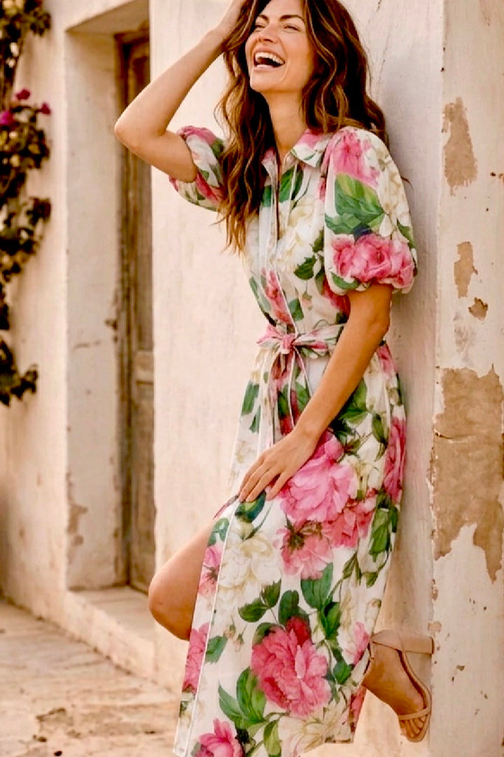 Leah New Floral Multi Print Dress