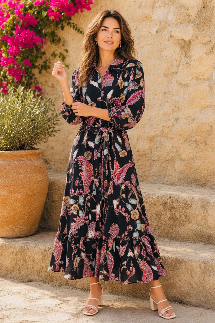 Marlow Black Paisley Print