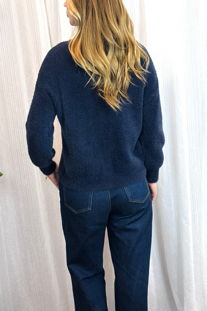 Jasmine Fluffy Night in Midnight Blue
