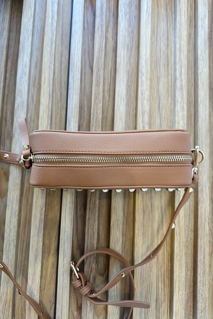 Gigi Zip Around Cross Body Bag in Brown