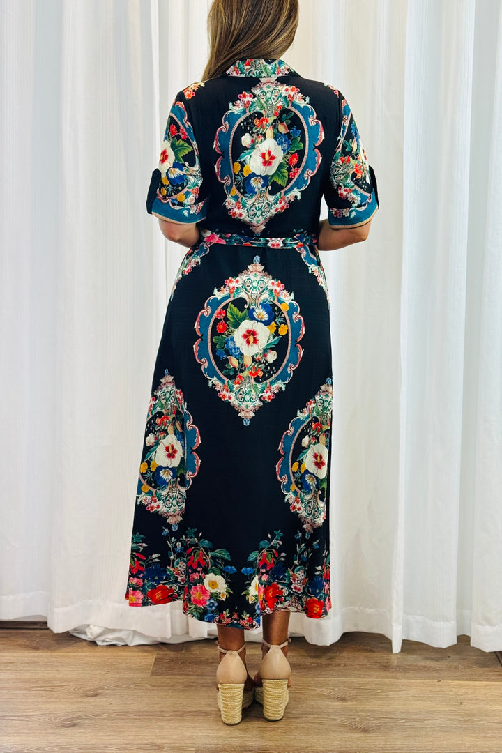 Alila Black Multi Print Dress
