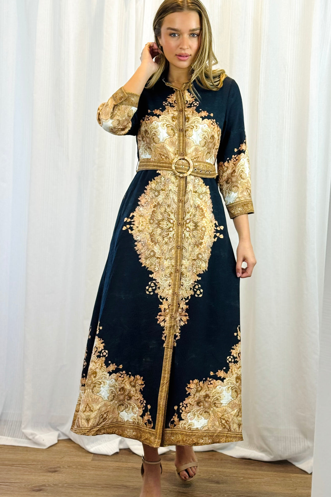 Marni Shirt Dress With Embroidered Print.