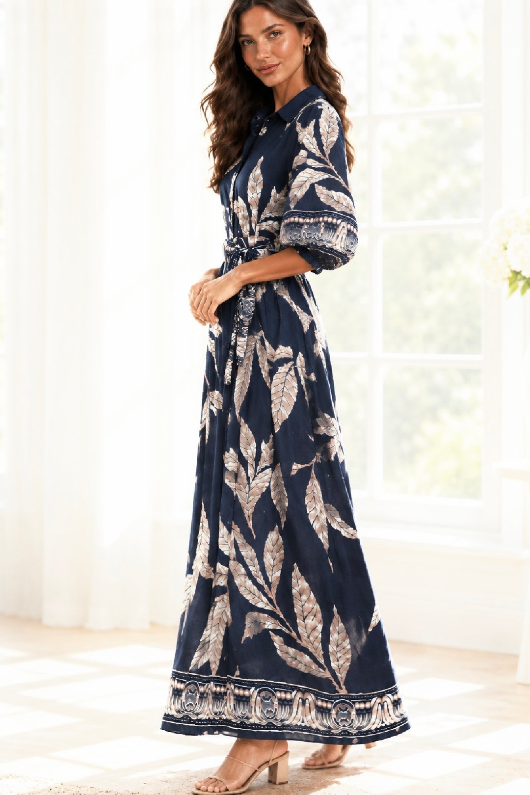 Marlow Navy Multi Jungle Print