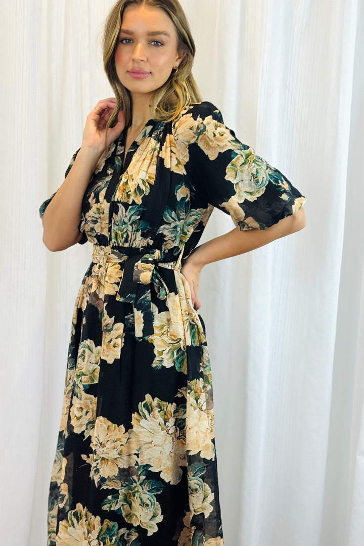 Stella Floral Print Midi Dress