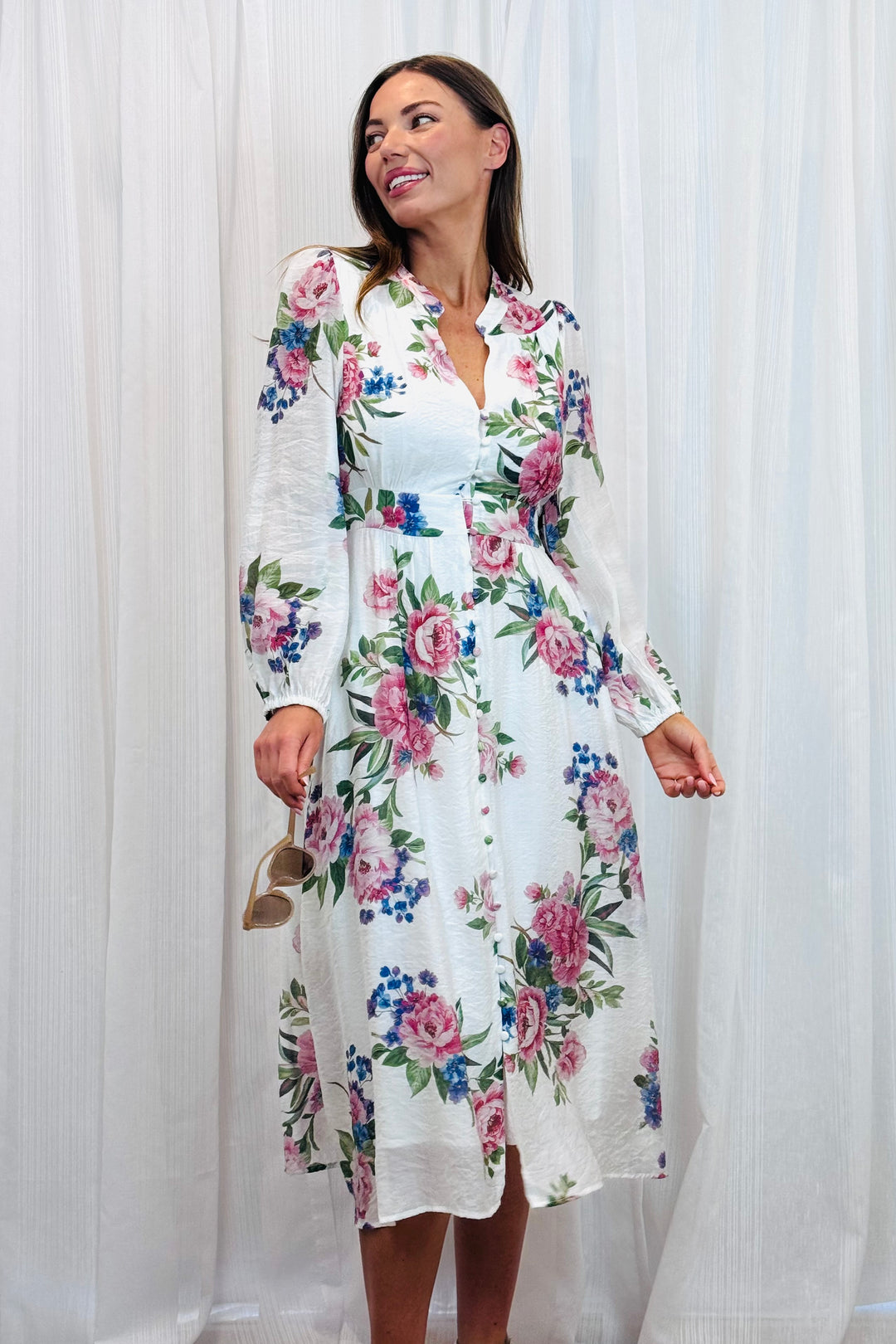 Lily Multi Floral Print  Dress