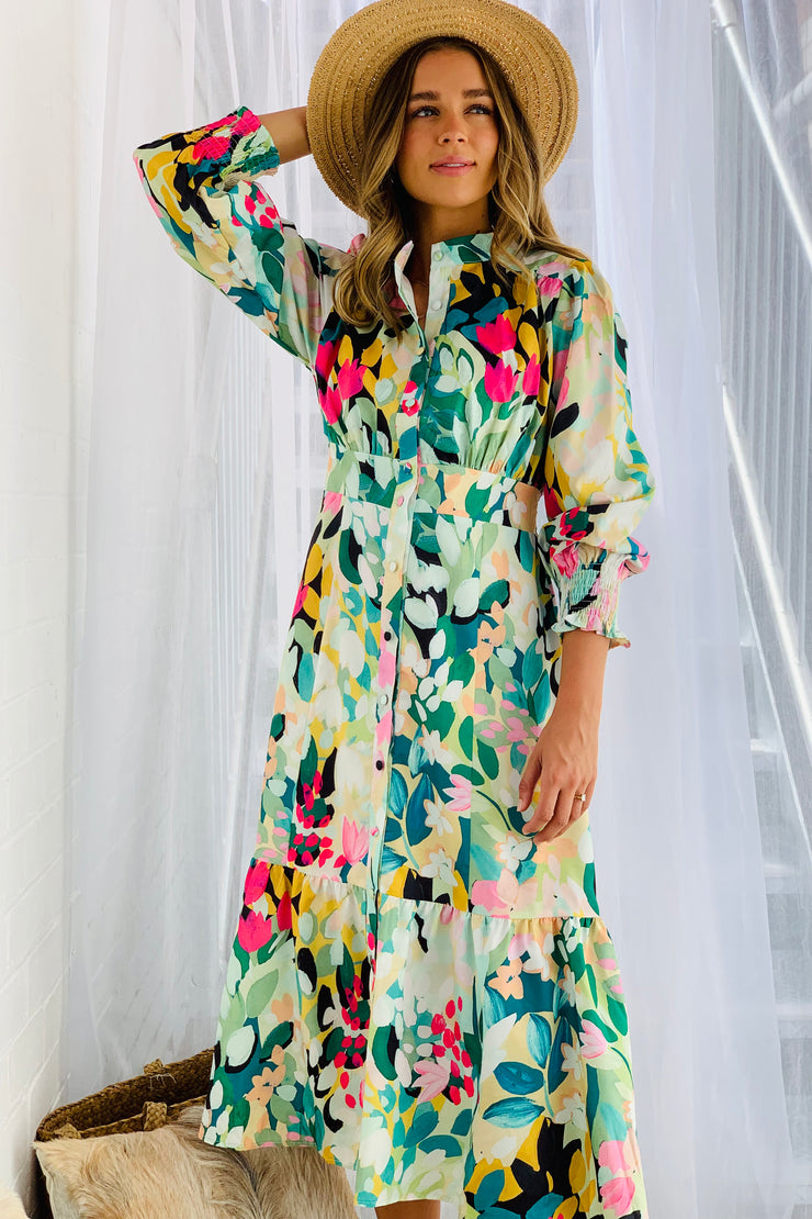 Ivy shirt Dress in Floral Print