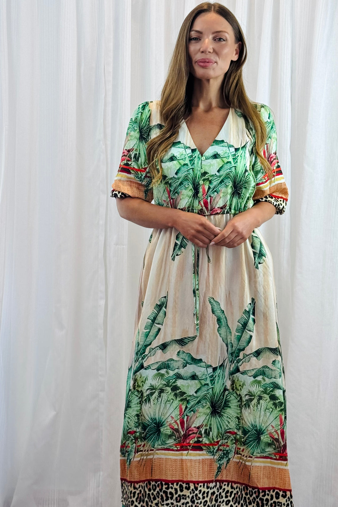 Sahara Drawstring Maxi Dress