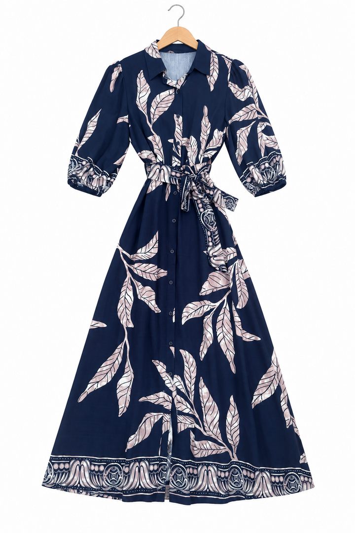Marlow Navy Multi Jungle Print