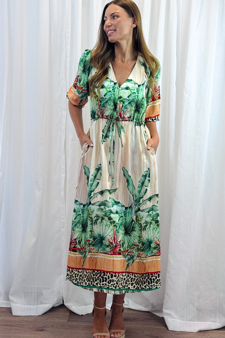 Sahara Drawstring Maxi Dress