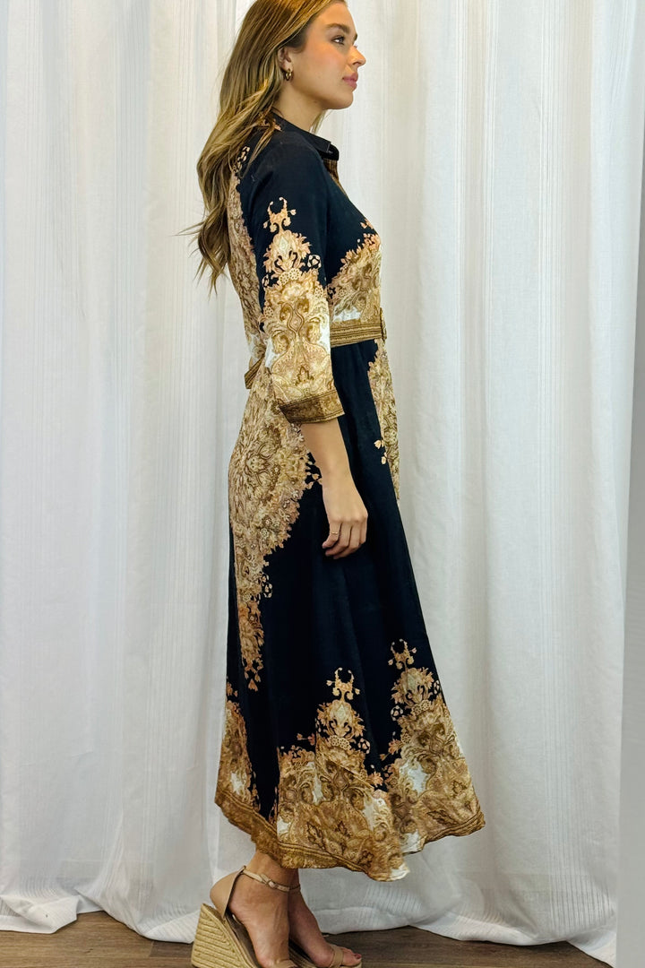 Marni Shirt Dress With Embroidered Print.