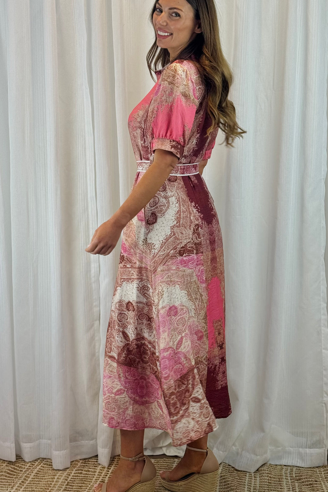 Felicia Multi Print Shirt Dress